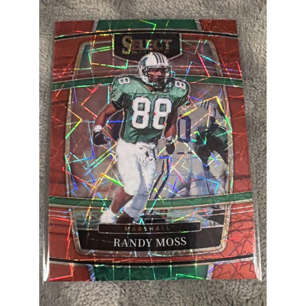 2022 Panini Select Draft Picks - Concourse Randy Moss #68 Red Lazer Prizm